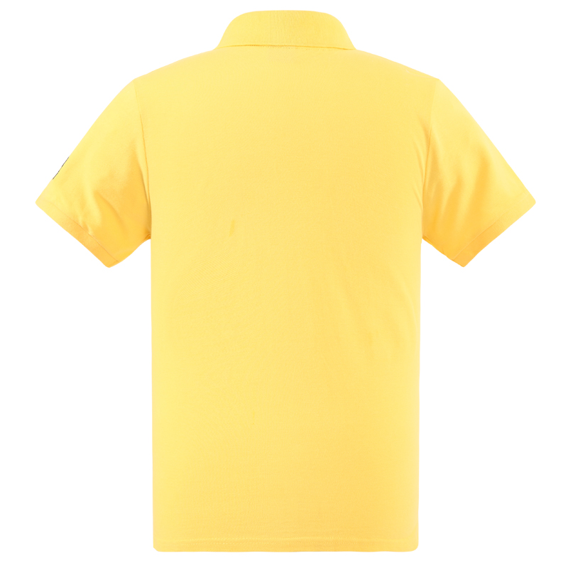 黄色V领女士T恤衫，短袖T恤衫定制
